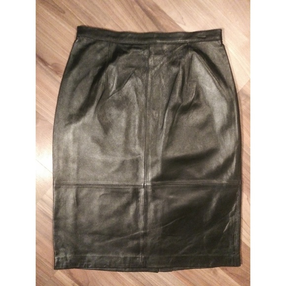 Dresses & Skirts - Real leather pencil skirt 100% genuine authentic